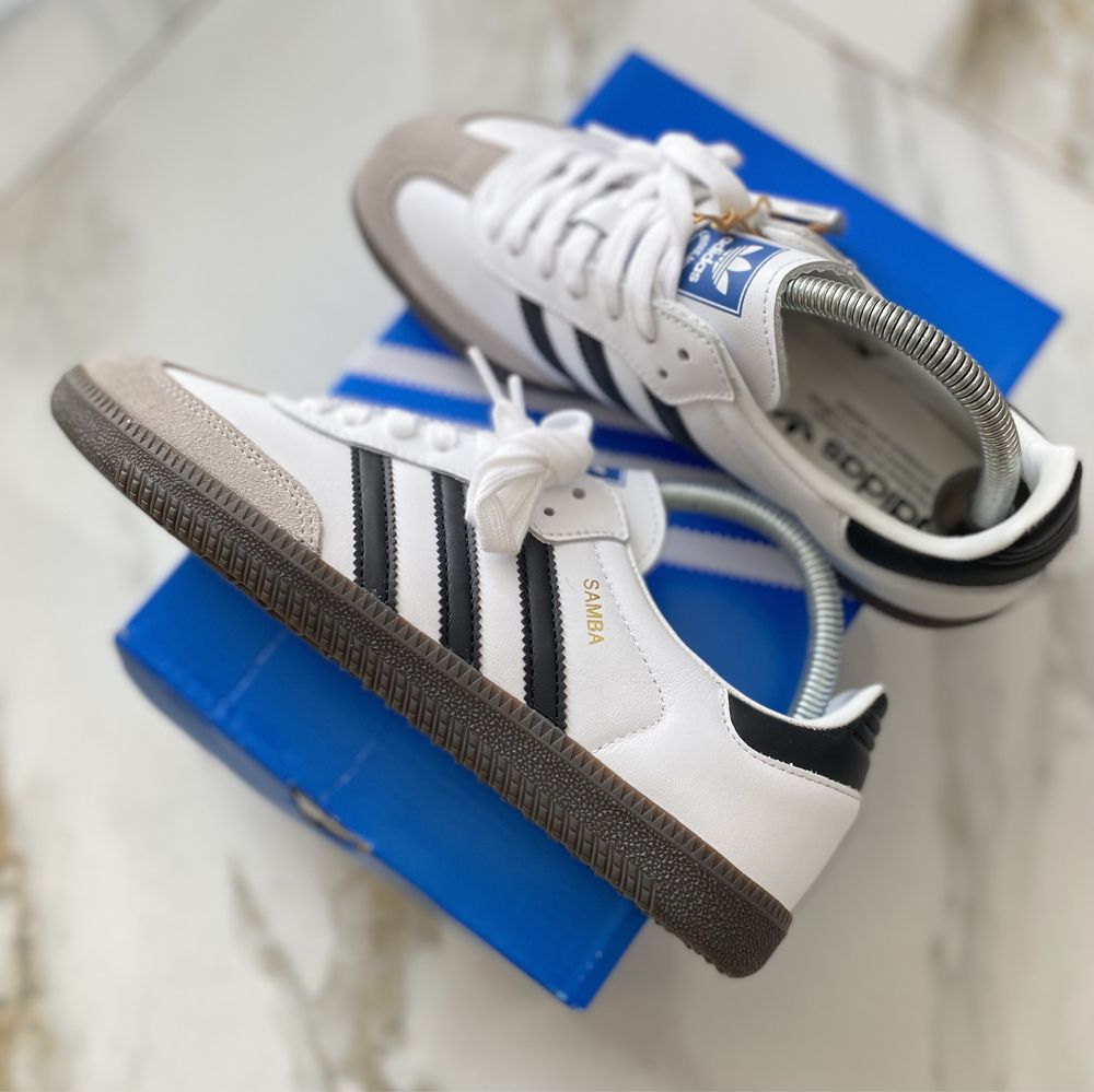 Adidas Samba 38 белые оригинал самба gazelle yeezy slide new женские