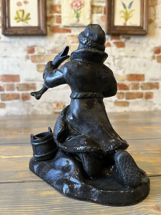 Чугунные статуэтки.Емеля и щука.Конёк Горбунок.Конь.Куса.Касли.СССР.