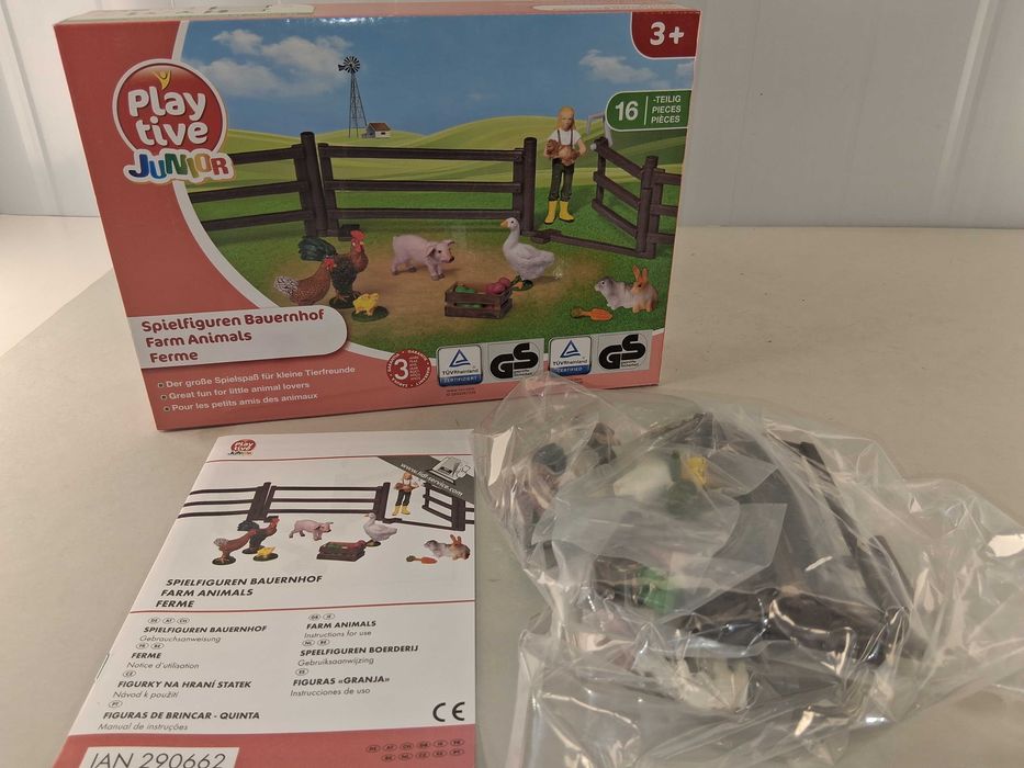 N111 Playtive Junior Zestaw Figurki Farma Zwierzęta Płot 16 Elementów