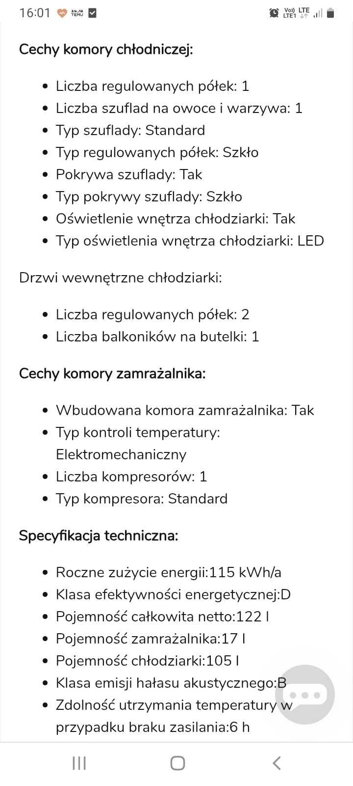 Chlodziarko zamrażalka