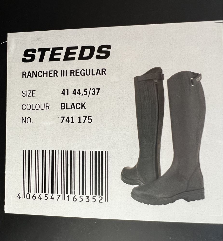 Чоботи (сапоги) для кінного спорту Steeds Rancher III 41p Шкіра нові