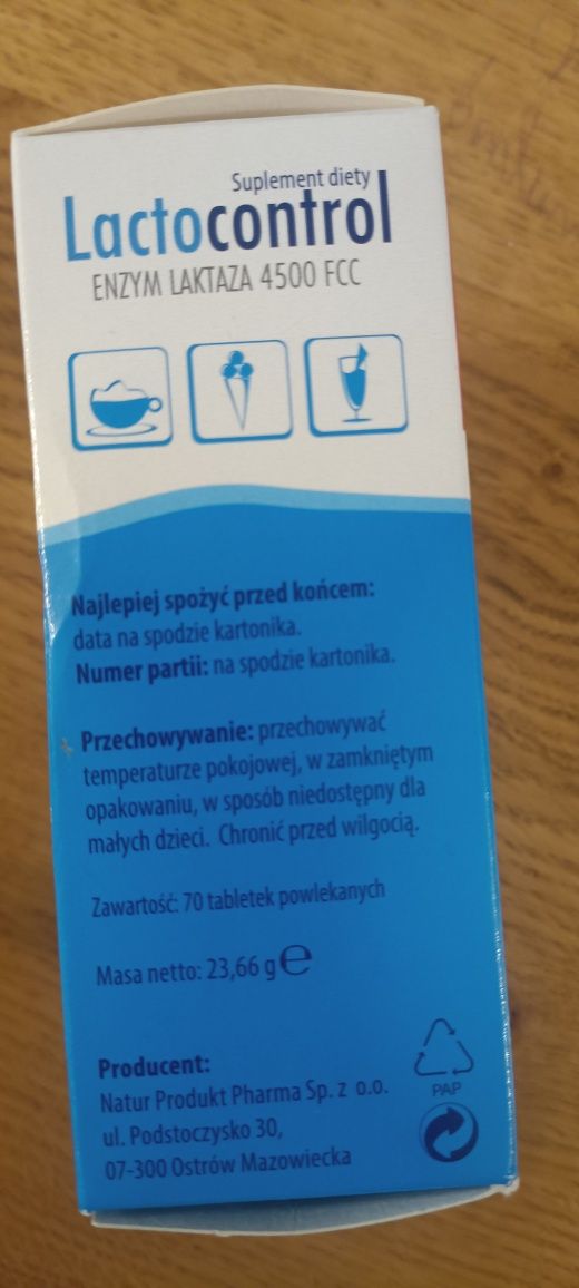 Lactocontrol 70 tabletek nowe nieotwarte opakowanie