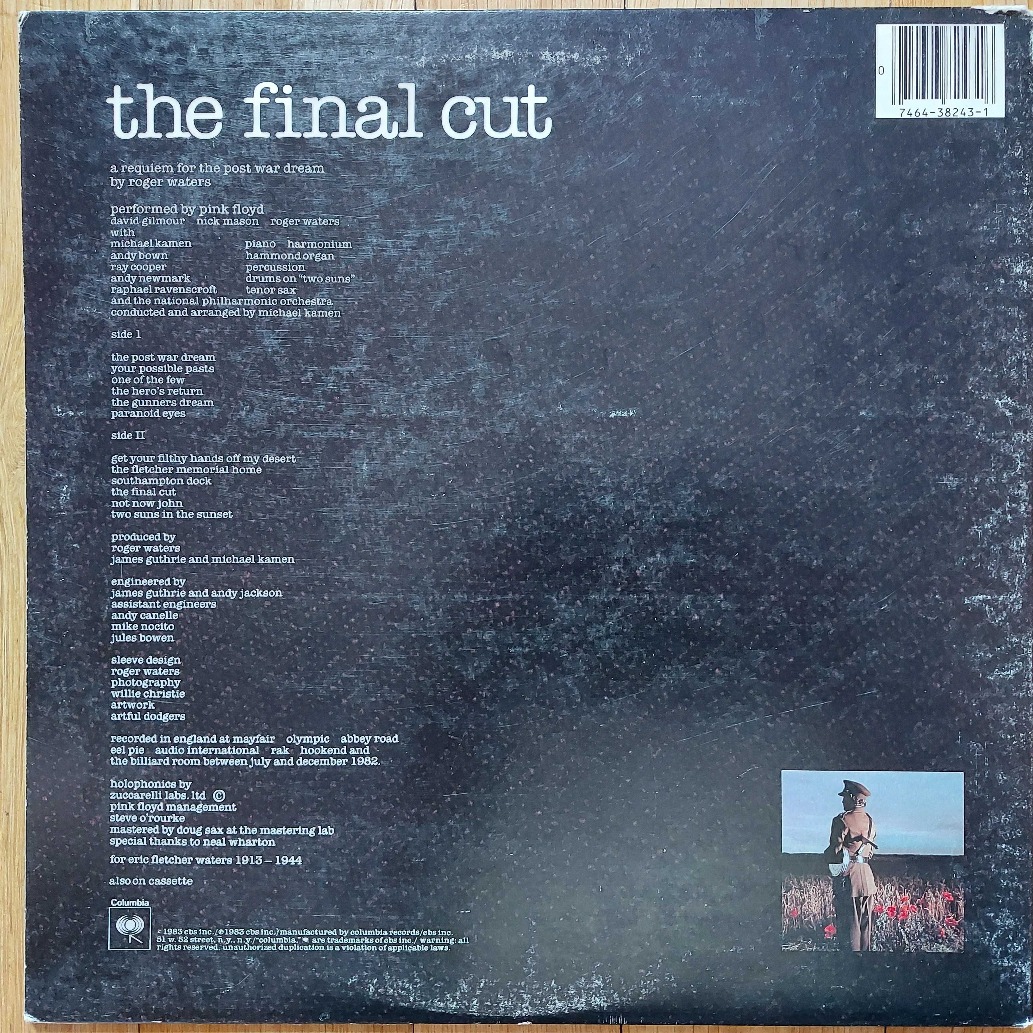 Pink Floyd ‎The Final Cut 1983 US (EX+/VG+) + inne wydania