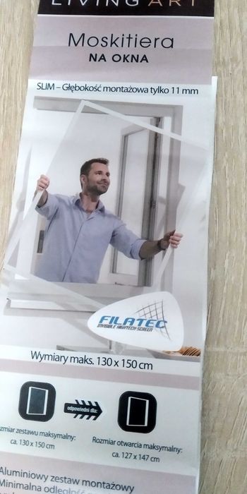 NOWA Moskitiera okienna na ramie  130x150 cm