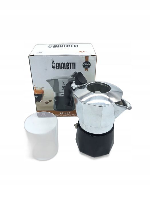 Bialetti New Brikka 2023 Moka Kawa Jak z Włoskiej Kawiarni 2 Tassen