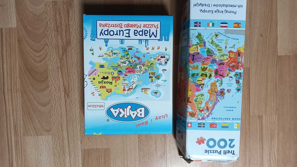 Puzzle mapa Europy 84, 200 elem.
