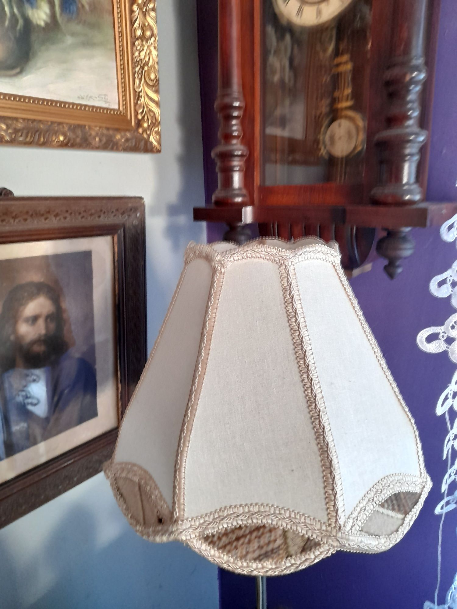 Piękna  stojąca lampa nocna prl lata 70