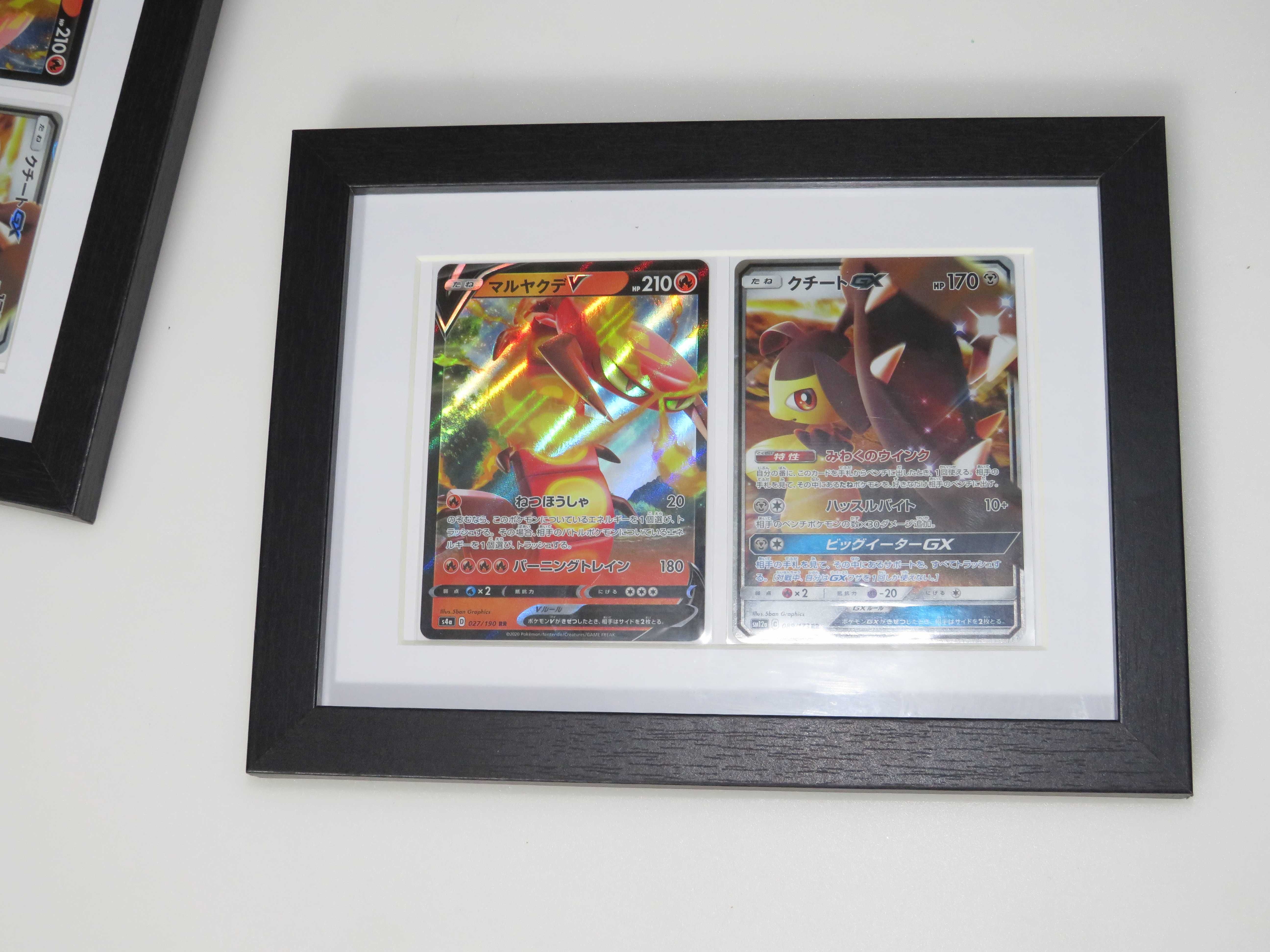 Quadros personalizados com cartas Oficiais Pokemon ULTRA RARAS GX e V