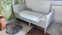 Łóżko dziecięce IKEA SUNDVIK rozsuwane z materacem 80 cm x 135-205 cm