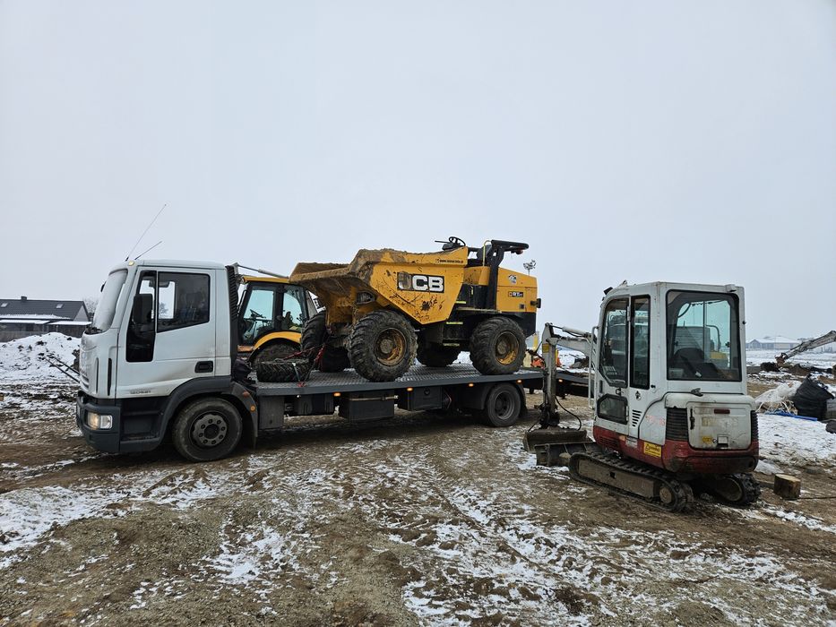 Transport maszyn, pomoc drogowa, laweta, holowanie
