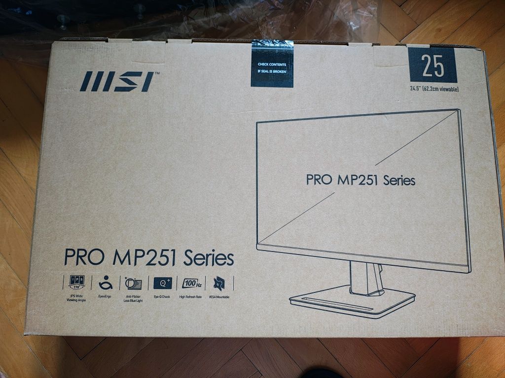 Monitor 25" MSI PRO MP251 100Hz FullHD NOWY GWARANCJA!!!
