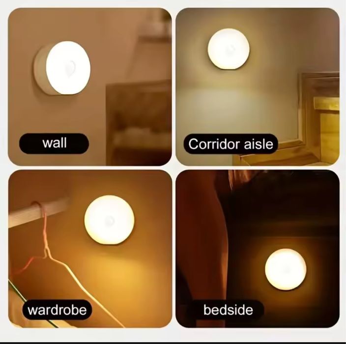 Luz noturna. Interior com sensor