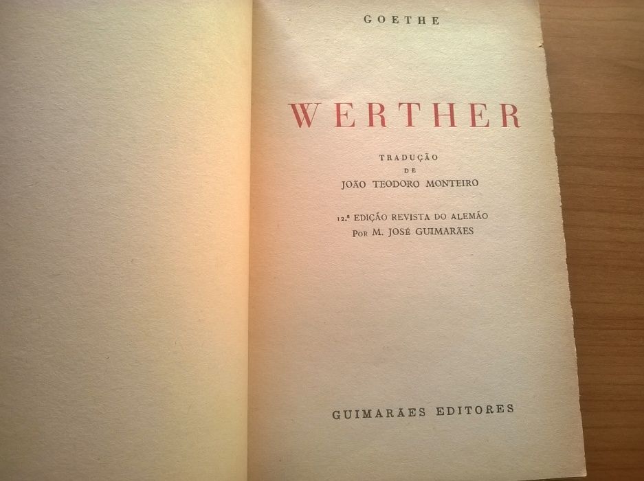 "Werther" - Goethe (portes grátis)