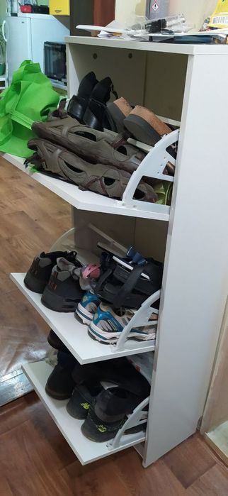 Тумба для взуття IKEA BISSA 49х28х135 см біла (105.302.59)