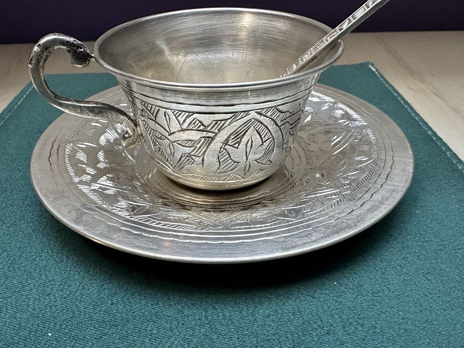 Filiżanka Egipska ze srebra stara  925