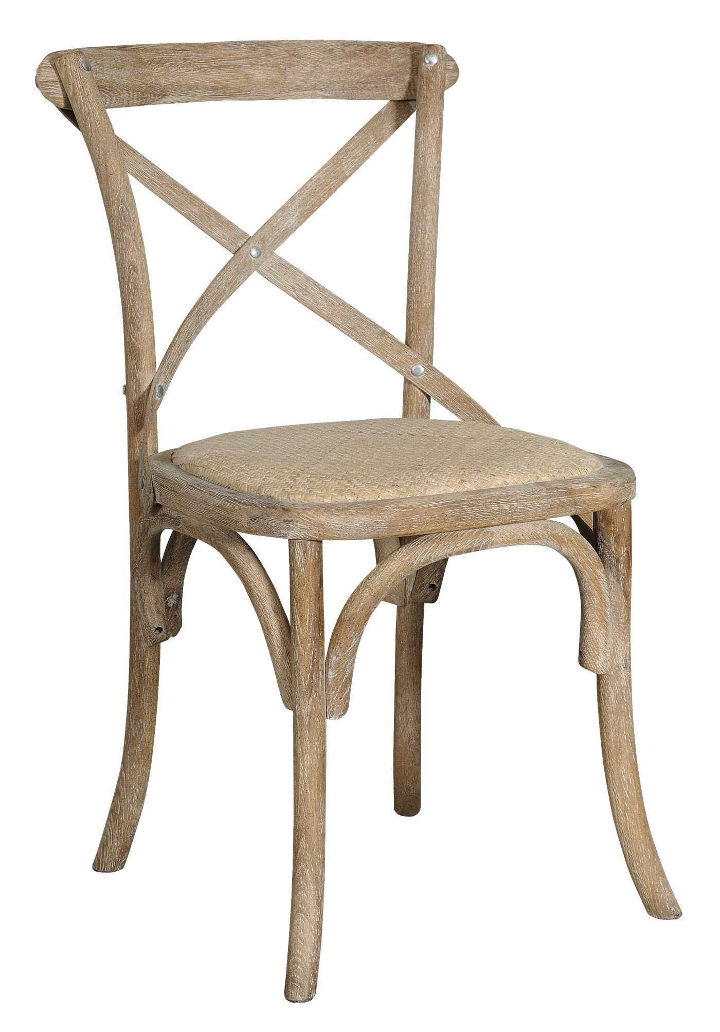 Bari krzesło, BELLDECO Ratan dąb prowansja Blanc Mariclo Chic Antique
