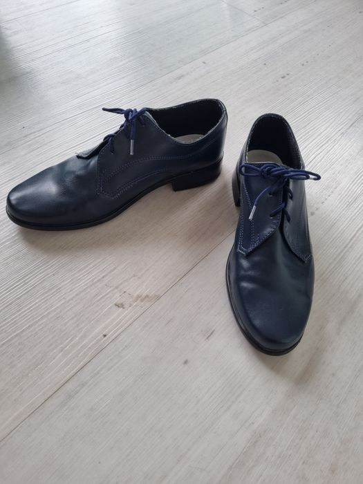 Buty wizytowe, komunijne dla chłopca 33 granat