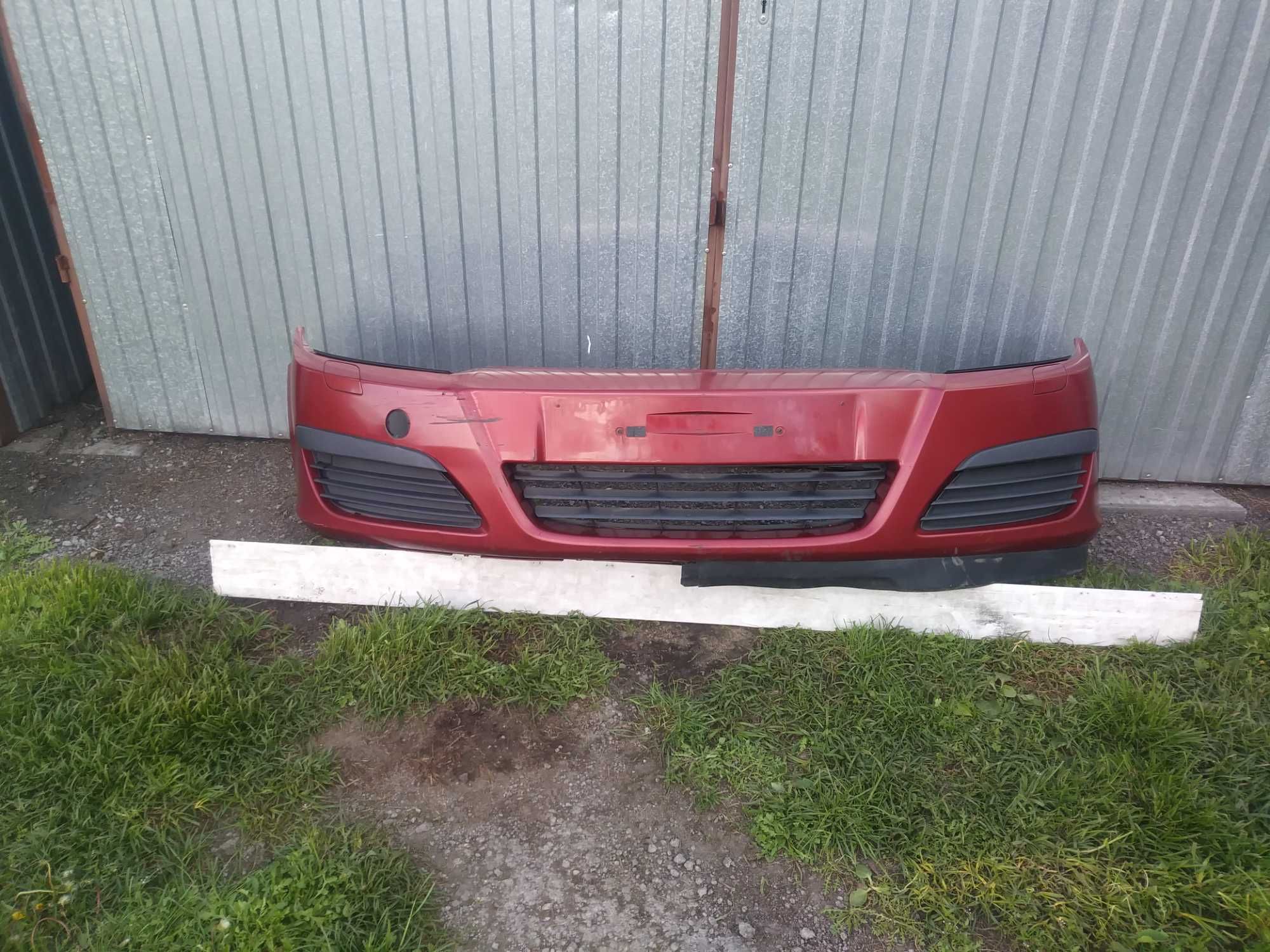 Opel Astra H Zderzak Przód przedni bordowy