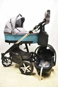 Baby Design Husky 3w1 z fotelikiem Cybex Aton 5 0-13kg z WINTERPACKIEM