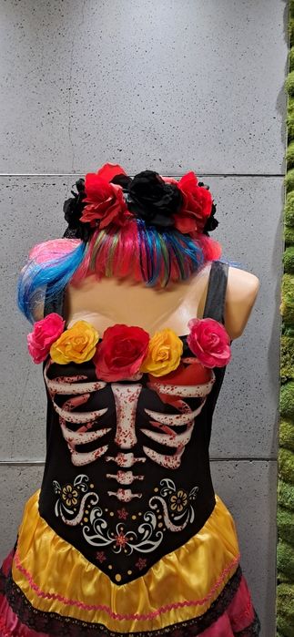 Strój przebranie kostium meksykańska czaszka