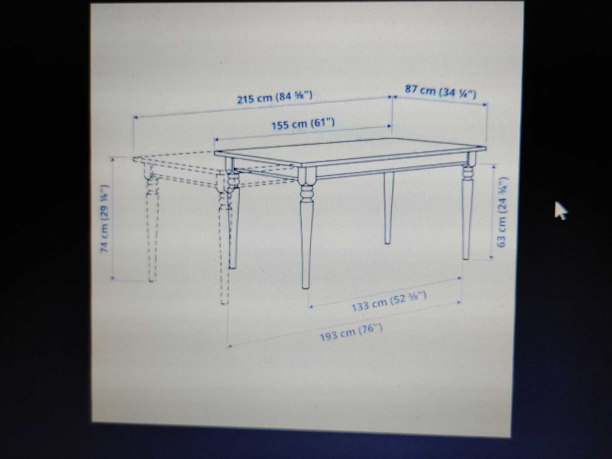 Stół z krzesłami prostokątny IKEA INGATORP