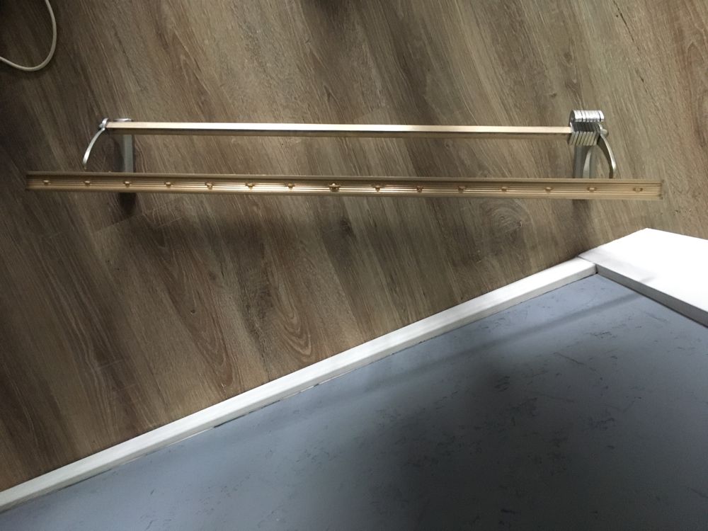 Półka wieszak aluminiowy vintage retro 60 70s PRL PKP PKS