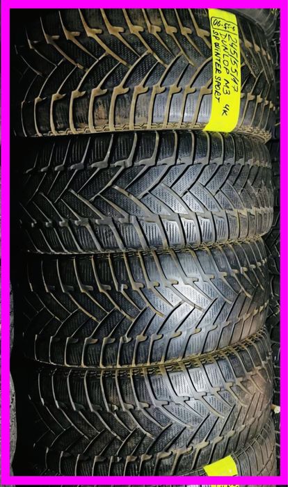 245 55 17 dunlop m3 зима 4 штуки протектор 65%
