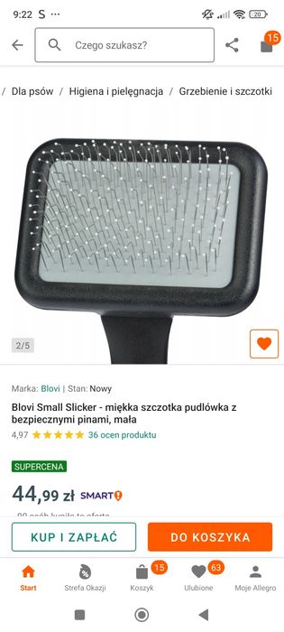 Szczotka pudlowka dla psów małych profesjonalna