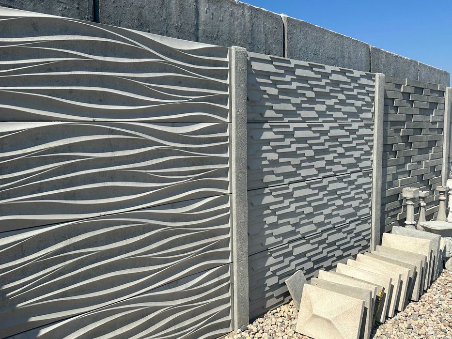 ogrodzenia betonowe  dwustronne 67 zł metr bieżący -1,5 wysokości