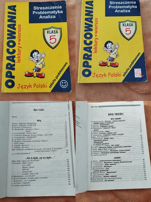 Opracowania lektury i wierszy streszczenia klasa 5 2 sztuki