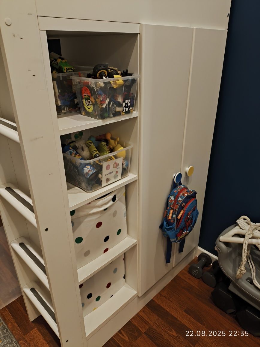 Meble IKEA SMÅSTAD łóżko piętrowe z biurkiem