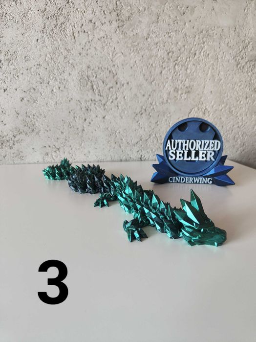 Kryształowy smok 3d flexi  wydruki 3d