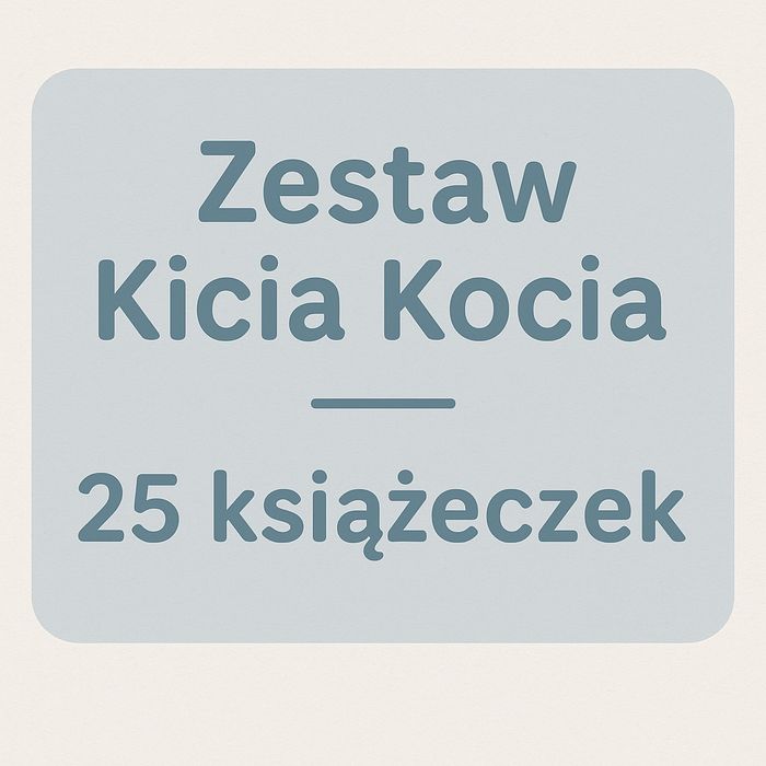 Zestaw 25 książeczek Kicia Kocia i Nunuś – stan używany, komplet .
