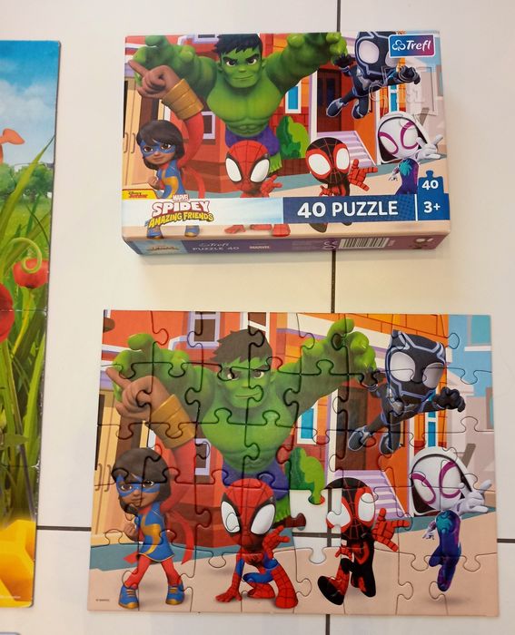 Zestaw Puzzle 4 komplety puzzli dla chłopca 3- 5 lat