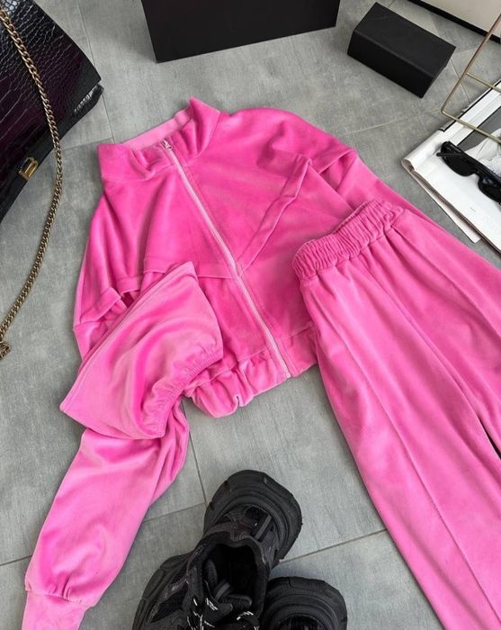 Костюм плюш pink. Широкі штани для танців джогери палаццо танцювальні