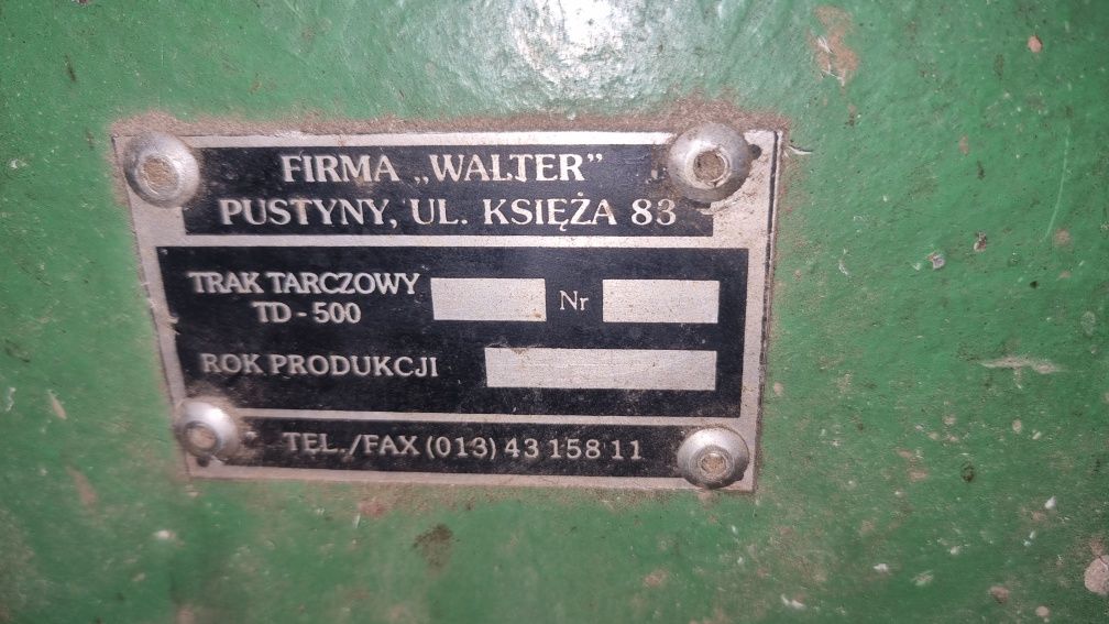 Trak tarczowy  Walter  TD 500