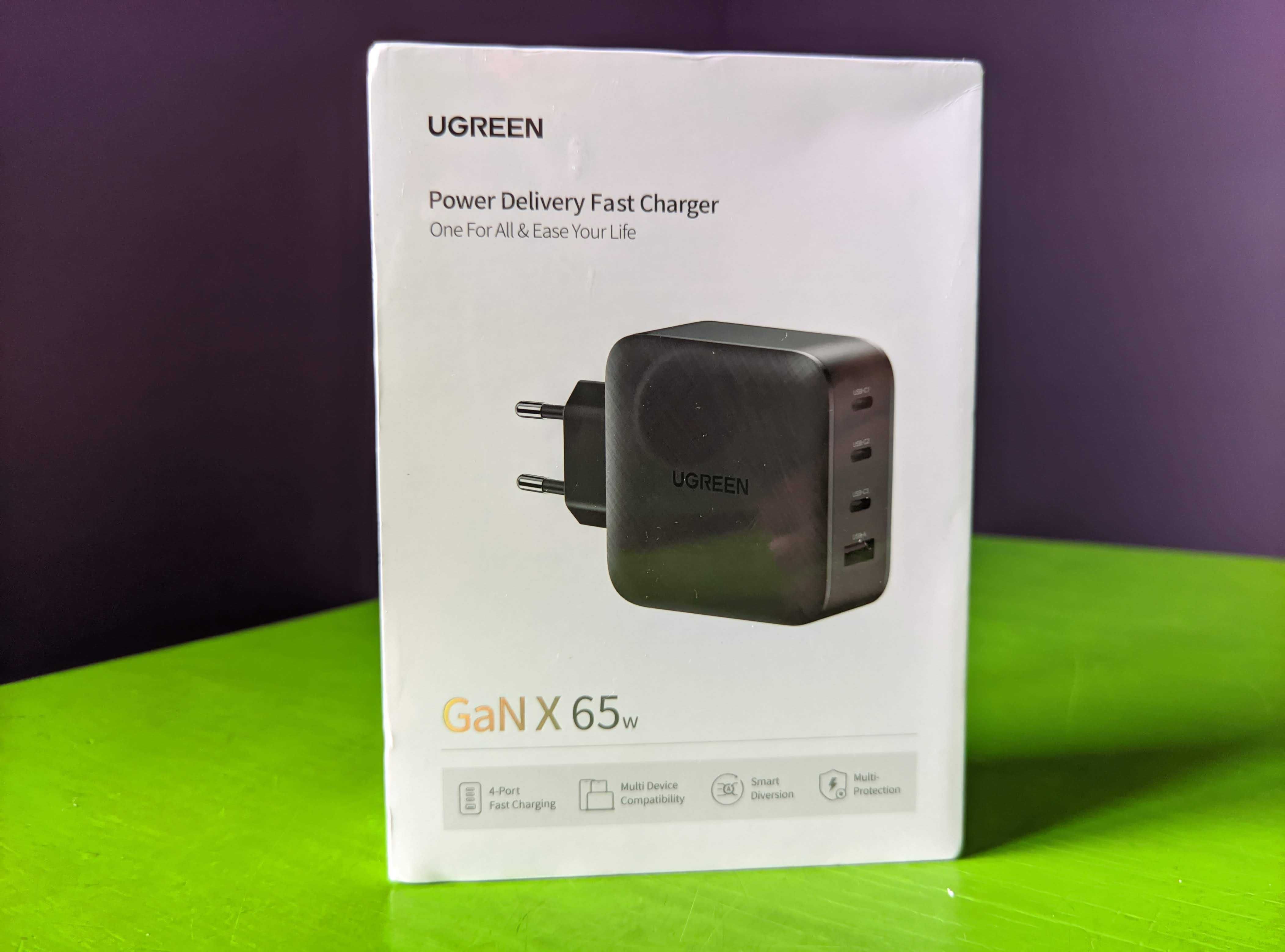 UGREEN 65W GaN Швидкий зарядний пристрій QC 4,0 3,0 Type C PD USB