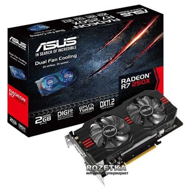 Відеокарта ASUS Radeon R7 250X 2Gb DDR5