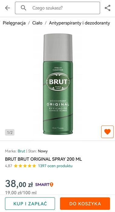 Zestaw męski Parfum BRUT PARIS 1965 AFTER SHAVE*OKAZJA!