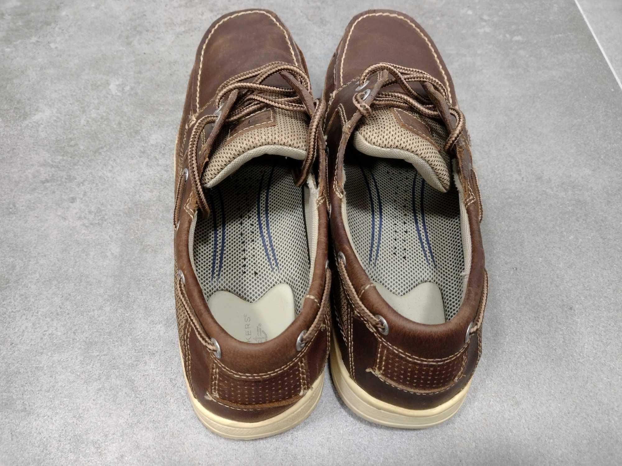 Buty Dockers meskie 45 brazowe skorzane mokasyny wiazane lato