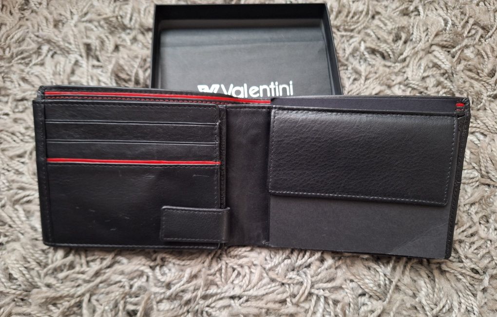 Nowy portfel  skórzany Valentini 154-267 black