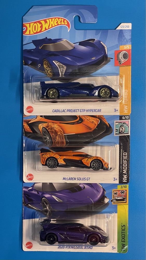 Hot Wheels Trio 3 (Supercarros) - NOVOS e ORIGINAIS