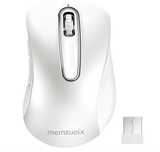 Bezprzewodowa mysz Memzuoix 2.4G – 1200 DPI, 5 przycisków, USB, biała
