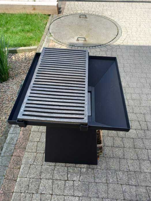 Palenisko ogrodowe wysokie z rusztem żeliwnym - grill