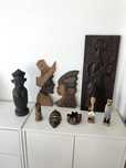 Lote de arte africana, diversas origens e artesanato