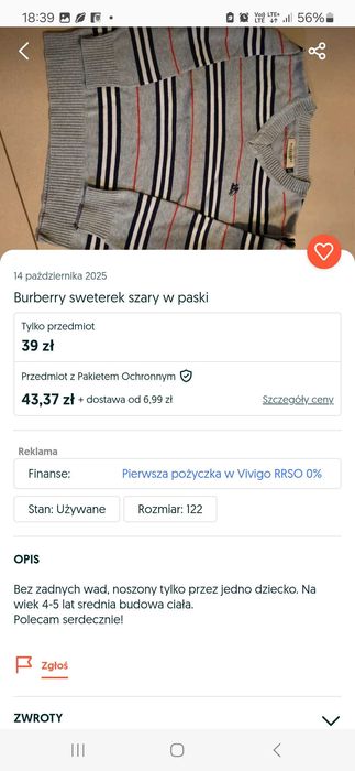 Zestaw 4 ubran swetereki spodniczka kortka