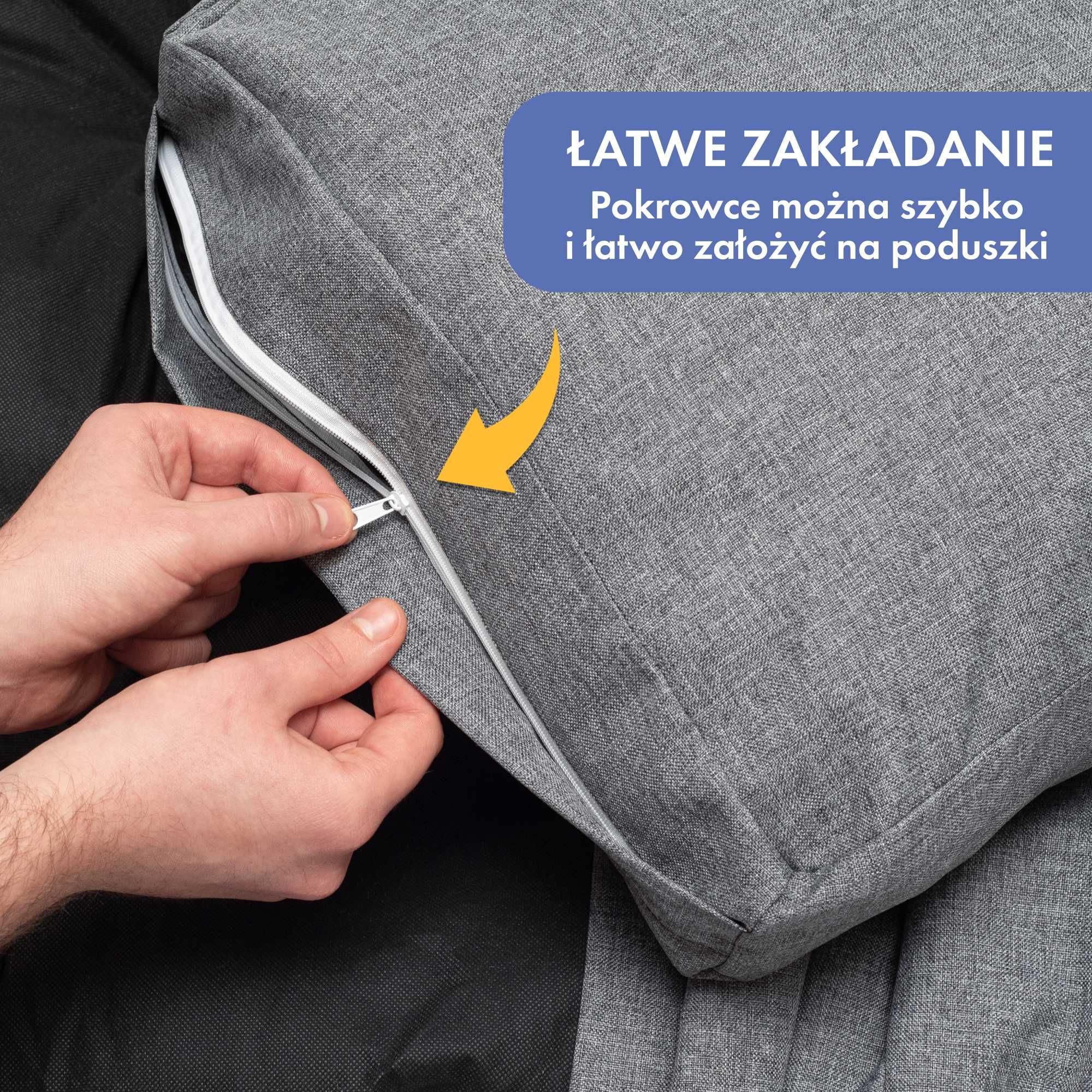 Zestaw poszewek/pokrowców na poduszki ogrodowe 120x80+120x40cm