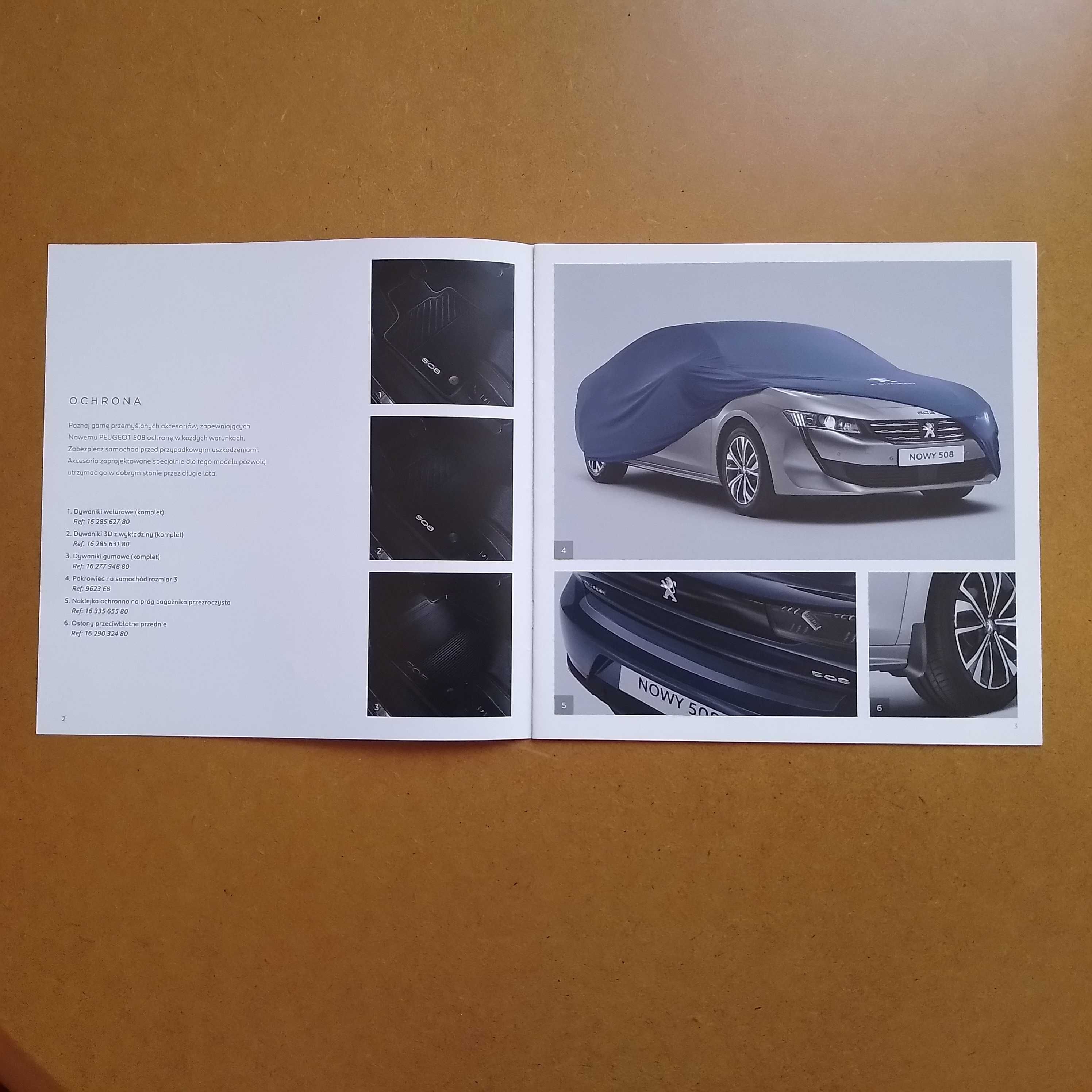 Prospekt, folder, broszura, katalog akcesoria Peugeot 508