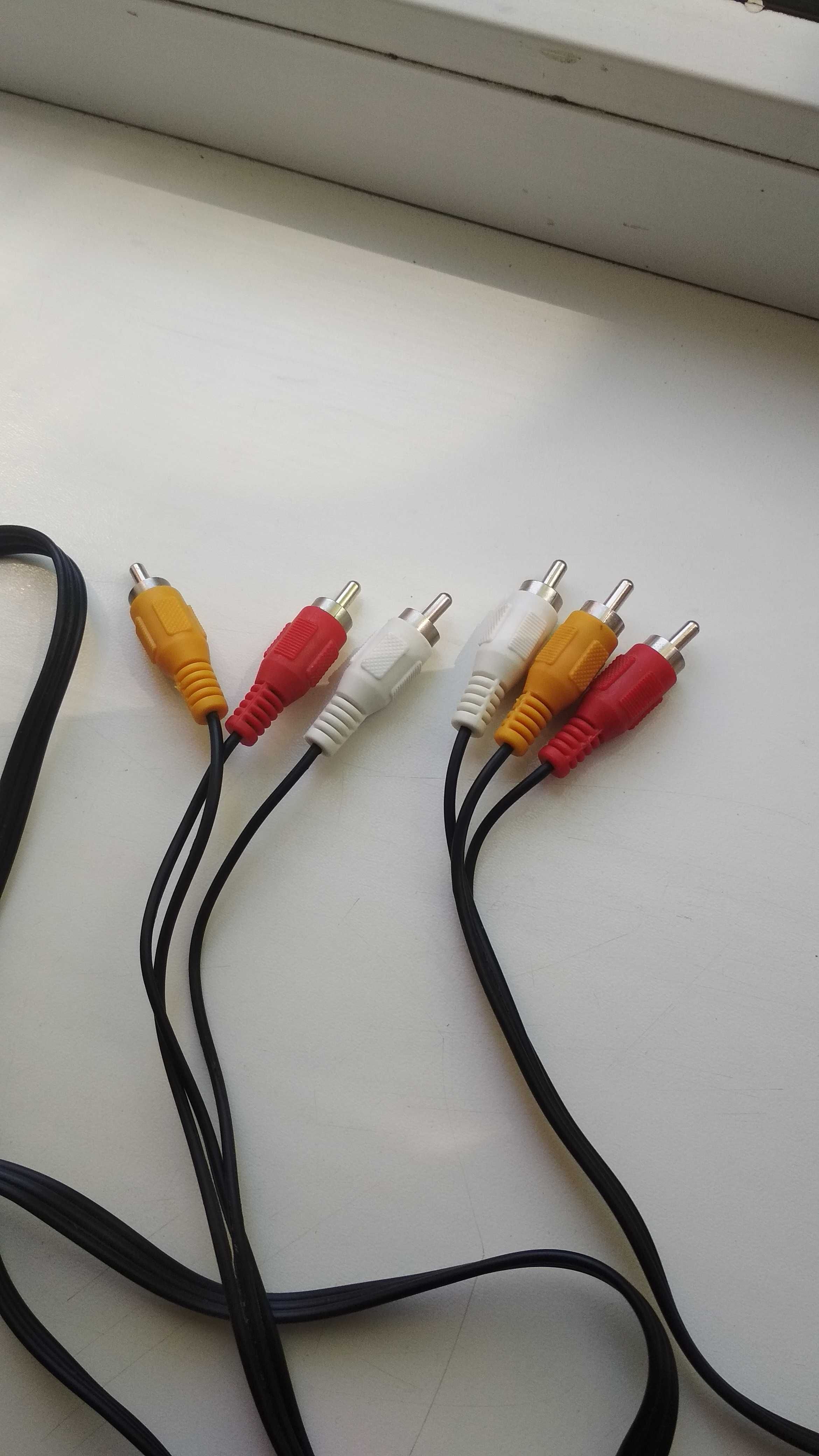 Аудио видео провод кабель тюльпани 3RCA-3RCA 1.2м новий