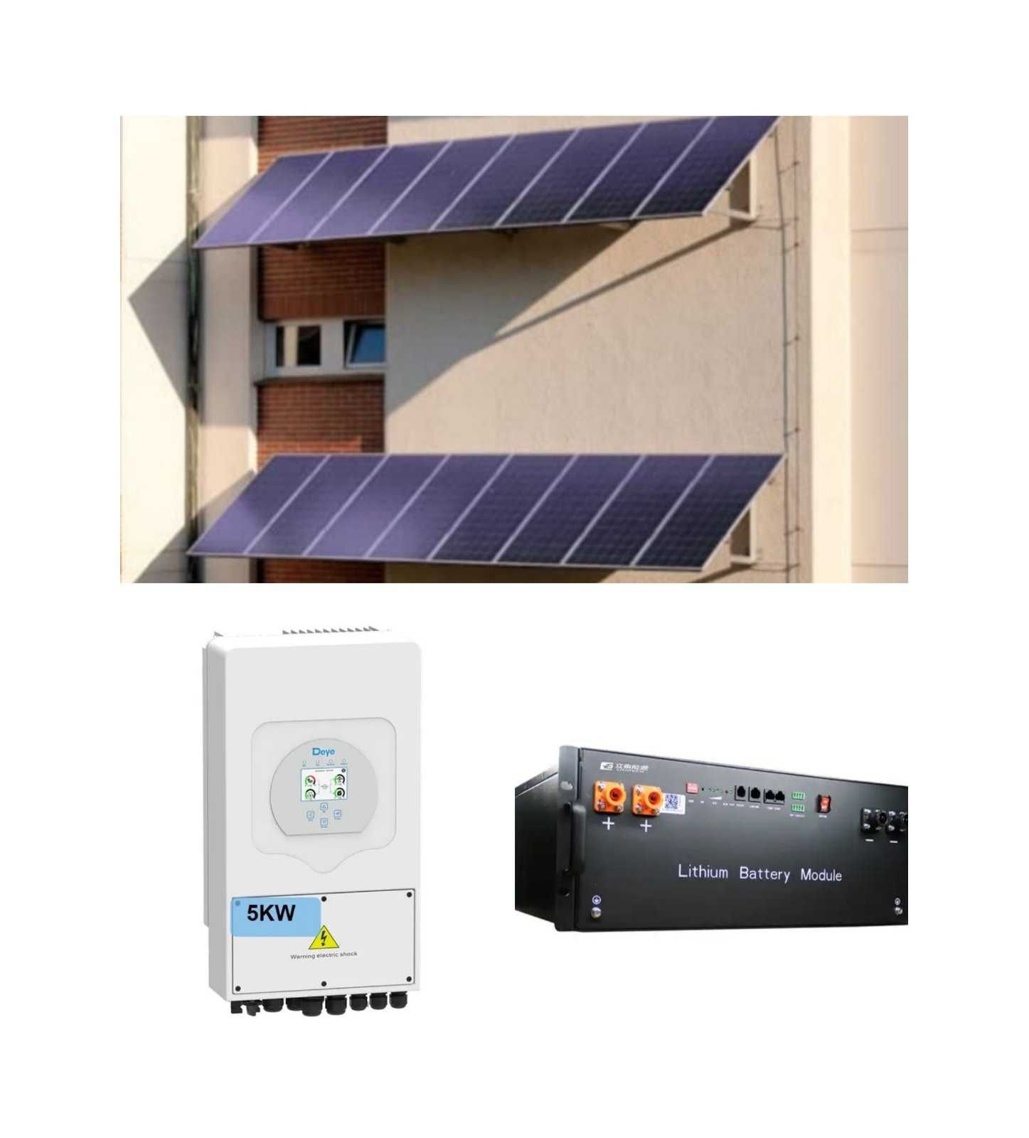 Гібридний сонячний комплект Deye 6кВт + 5кВт LiFepo4 Lithtech TE4000